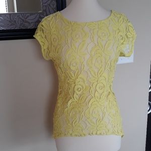 Lace Yellow Blouse